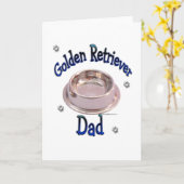 ゴールデンレトリバーパパ カード (黄色い花)