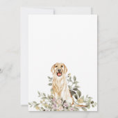 ゴールデンレトリバーパピーベイビーシャワー 招待状 (裏面)