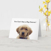 ゴールデンレトリバーパピー卒業カード カード (黄色い花)