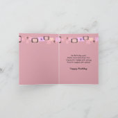 ゴールデンレトリバーパピー誕生日グリーティングカード カード (内部)