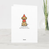 ゴールデンレトリバーパピー誕生日 カード (裏面)