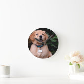 ゴールデンレトリバーパピー ラウンド壁時計 (ホーム)