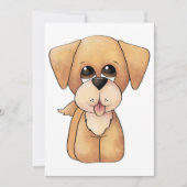 ゴールデンレトリバーパピー 招待状 (正面)