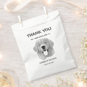ゴールデンレトリバーパーソナライズされたドッグありがとう フェイバーバッグ (クリップ留めされた状態)