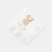 ゴールデンレトリバーパーソナライズされたドッグが私に飲む 縁ありカクテルナプキン (角)