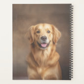 ゴールデンレトリバーパーソナライズされたドッグ プランナー手帳 (裏面)