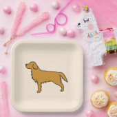 ゴールデンレトリバーパーティープレート ペーパープレート (パーティー)