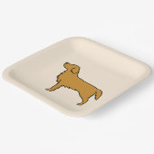 ゴールデンレトリバーパーティープレート ペーパープレート (傾斜あり)