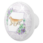 ゴールデンレトリバーパープル セラミックノブ (右)