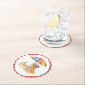 ゴールデンレトリバービーチドッグ ペーパーコースター (インサイチュ)