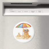 ゴールデンレトリバービーチドッグ マグネット (インサイチュ (食洗機))