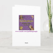 ゴールデンレトリバービーチバザー誕生日スプラッシュ カード (裏面)