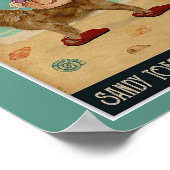 ゴールデンレトリバービーチ美しい ポスター (角)