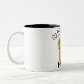 ゴールデンレトリバービーブキュートおもしろいコーヒーマグ ツートーンマグカップ (左)