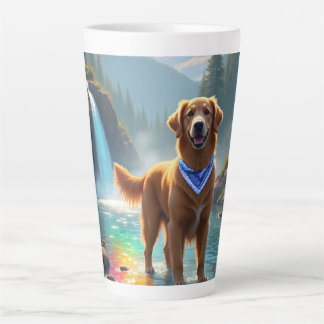 ゴールデンレトリバーファンタジーレインボーリバー カフェラテマグ