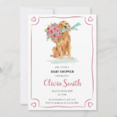 ゴールデンレトリバーベビーシャワー招待状 招待状 (正面)