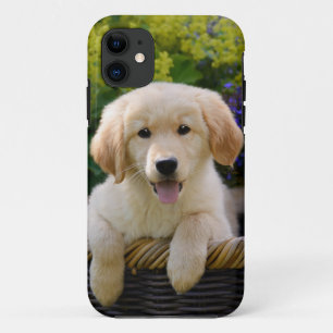 ゴールデンレトリバーベビードッグパピーおもしろいペットの写真 – - iPhone 11 ケース