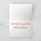 ゴールデンレトリバーホリデーカード カード (内部)