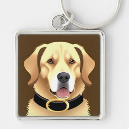 ゴールデンレトリバーポートレート キーホルダー