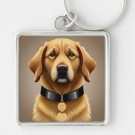 ゴールデンレトリバーポートレート キーホルダー