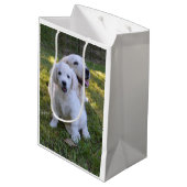 ゴールデンレトリバーママと子犬 ミディアムペーパーバッグ (裏面アングル)