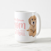 ゴールデンレトリバーママのギフト水の色の子犬 コーヒーマグカップ (正面右)