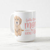 ゴールデンレトリバーママのギフト水の色の子犬 コーヒーマグカップ (正面左)