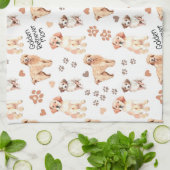 ゴールデンレトリバーママのパターン キッチンタオル (折り畳み)