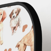 ゴールデンレトリバーママのパターン ピックルボールラケット (左詳細)