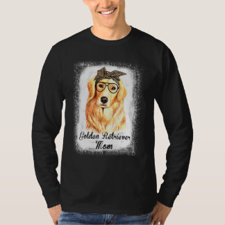 ゴールデンレトリバーマママヒョウ漂白ドッグペット Tシャツ