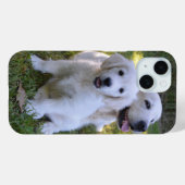 ゴールデンレトリバーママ犬と子犬 Case-Mate iPhoneケース (裏面 (横))