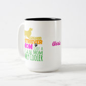 ゴールデンレトリバーママ通常のママのみクール ツートーンマグカップ (正面左)