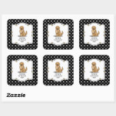 ゴールデンレトリバーママ – Cute Dog Mom スクエアシール (シート)