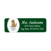 ゴールデンレトリバーママ – Cute Dog Mom ラベル (正面)