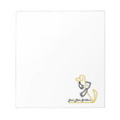 ゴールデンレトリバーメモ帳、ジャストラブゴールデン ノートパッド (正面)