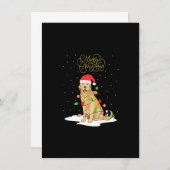 ゴールデンレトリバーメリークリスマスクリスマスレトリバーCh 招待状 (正面/裏面)