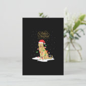 ゴールデンレトリバーメリークリスマスクリスマスレトリバーCh 招待状 (スタンド正面)