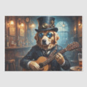 ゴールデンレトリバーロックスター – 水平。 – デコページ – 薄葉紙 (正面)