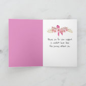 ゴールデンレトリバー乳がん生存者ありがとう カード (内部)