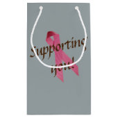 ゴールデンレトリバー乳癌の生存者 スモールペーパーバッグ (裏面)