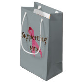 ゴールデンレトリバー乳癌の生存者 スモールペーパーバッグ (裏面アングル)