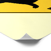 ゴールデンレトリバー交差(XING)標識 ポスター (角)