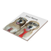 ゴールデンレトリバー付きおたく眼鏡 タイル (側面)