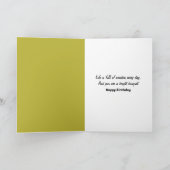 ゴールデンレトリバー付き誕生日の花籠 カード (内部)