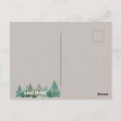 ゴールデンレトリバー付き雪の多いクリスマスイラストレーション ポストカード (裏面)