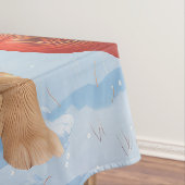 ゴールデンレトリバー冬ワンダーランドクリスマスジョイ テーブルクロス (インサイチュ)