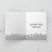 ゴールデンレトリバー卒業生と紫色の帽子 カード (内部)