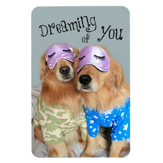 ゴールデンレトリバー夢 マグネット (縦)