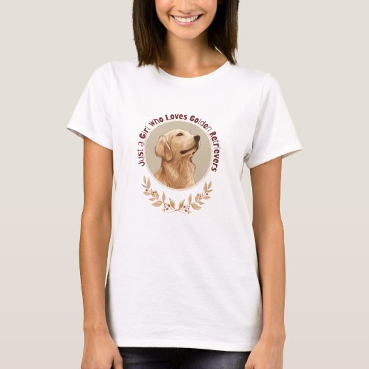 ゴールデンレトリバー大好き女子 Tシャツ (正面)
