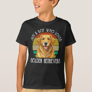 ゴールデンレトリバー大好き少年 Tシャツ